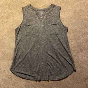 Grey sleeveless blouse